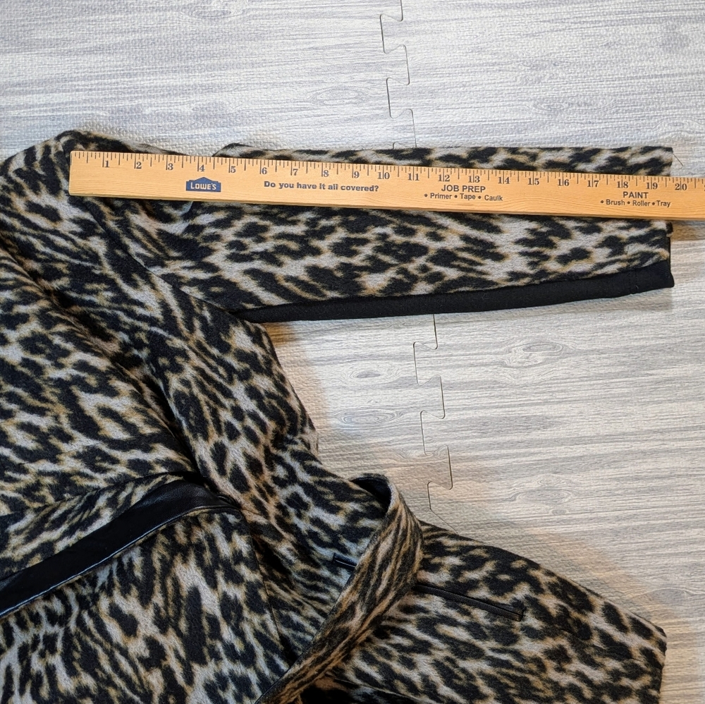 BCBGeneration Animal Print Wool Blend Jacket/Coat, Semi-Wrap, Winter,‎ Warm Sz S - Picture 11 of 15